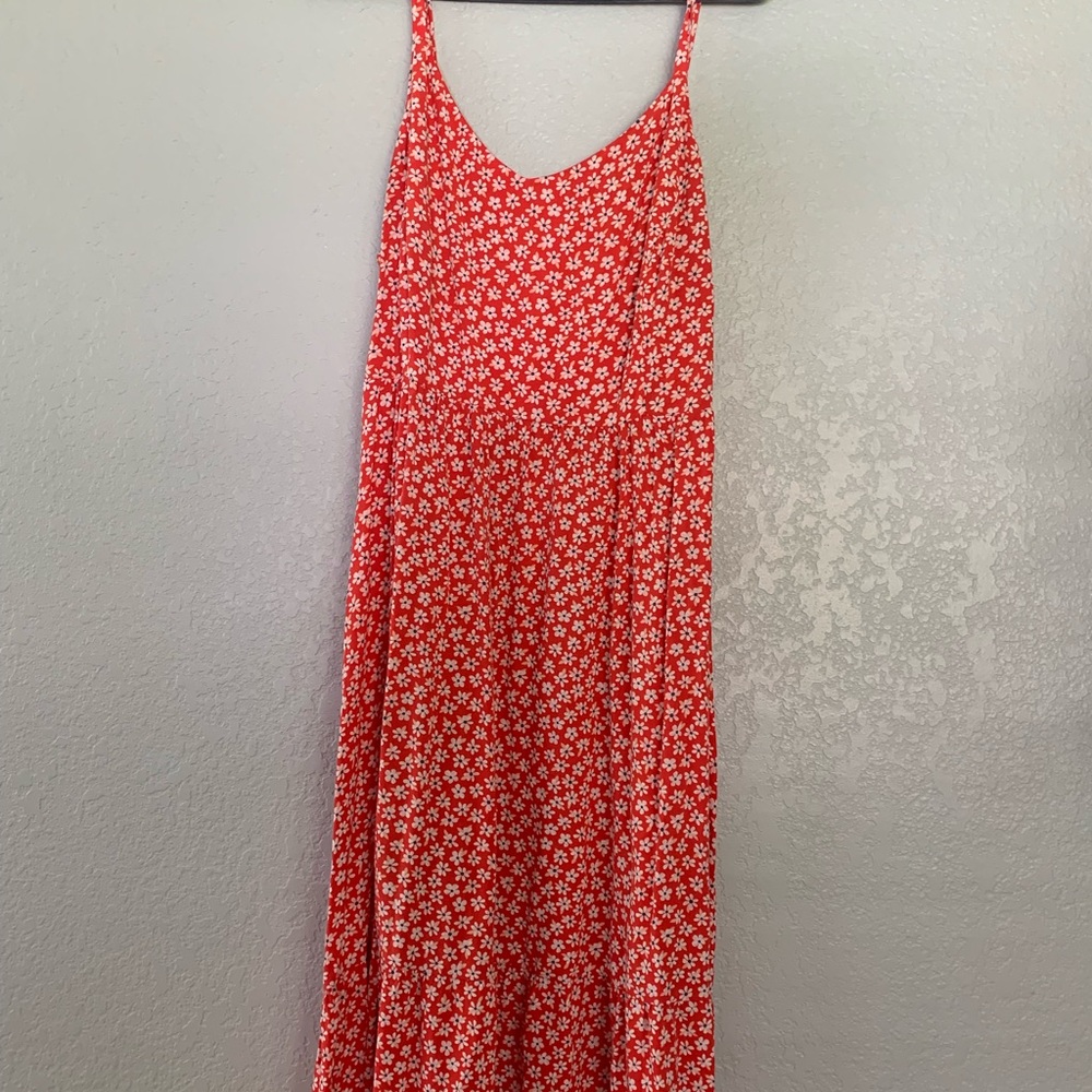 Old Navy Red Floral Maxi Dress